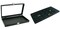 Black Glass Top Jewelry Case w/ 1 Black 18-Slot Plastic Tray(Single metal latch)
